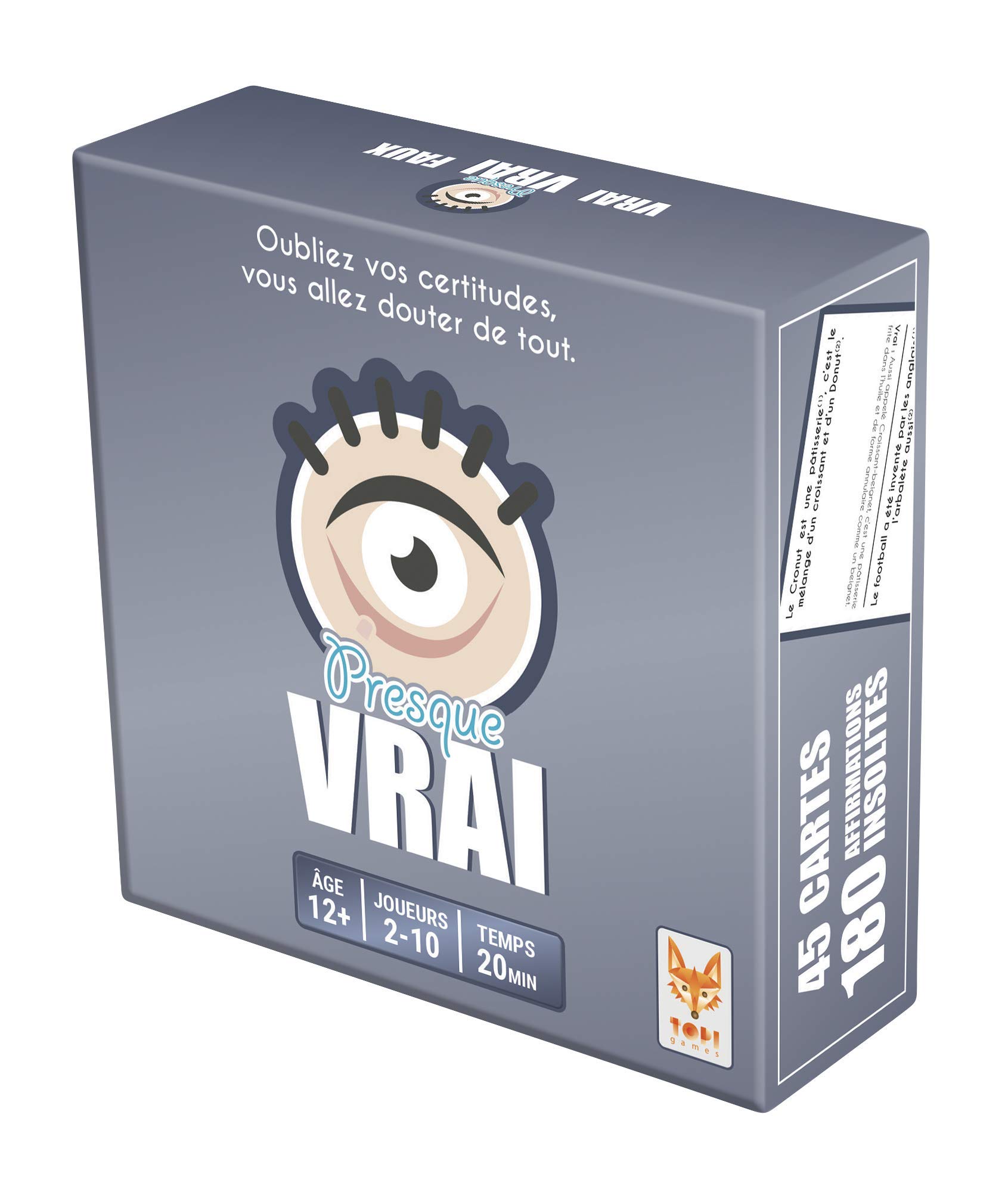 Topi Games - Presque Vrai - PRV-​MI-​749001, Bleu, Blanc, Rouge et Noir
