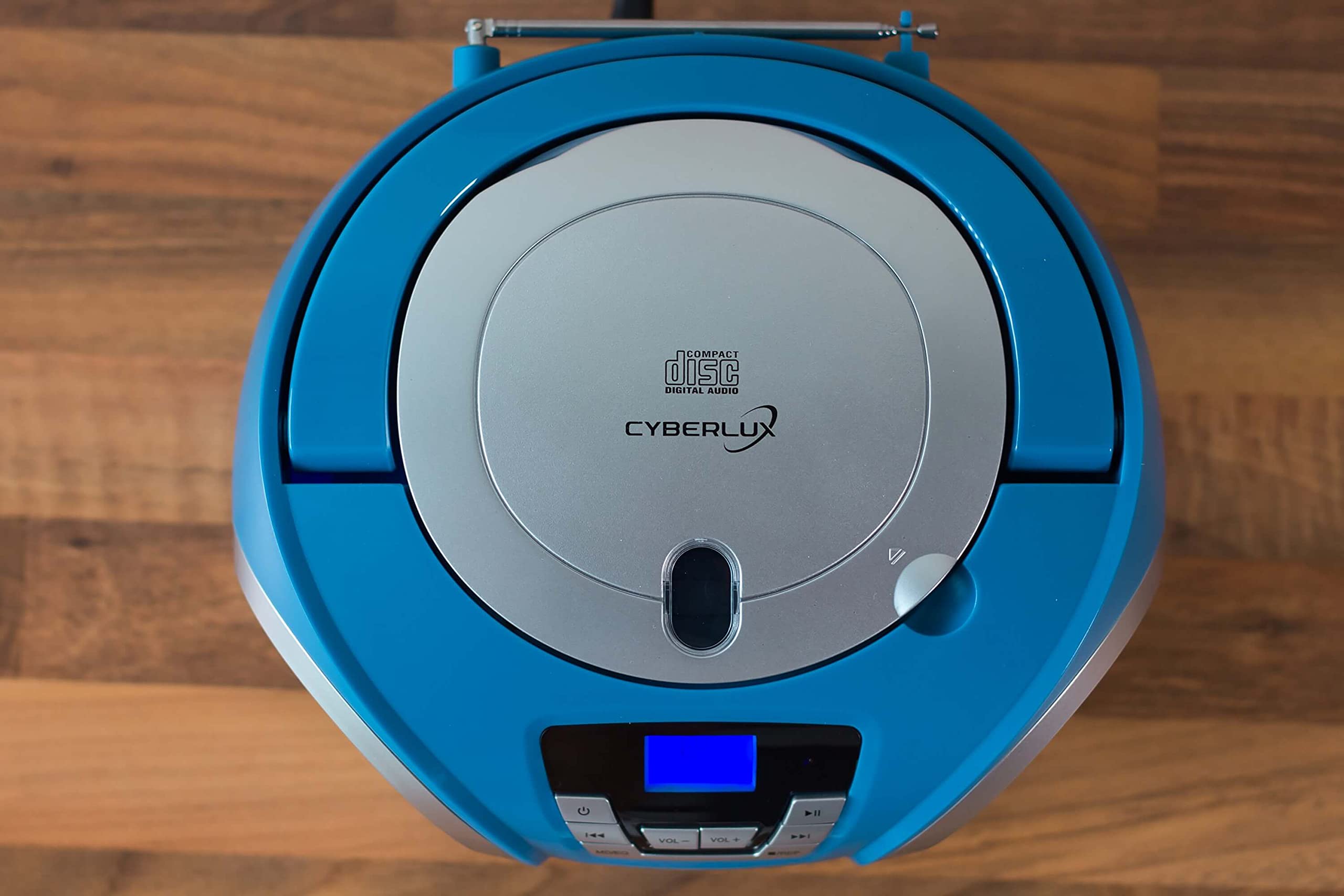 Lettore CD Portatile Con Illuminazione a LED, Radio Stereo FM, USB, MP3, Ingresso Cuffie e Aux In - Impianto Stereo Per Bambini