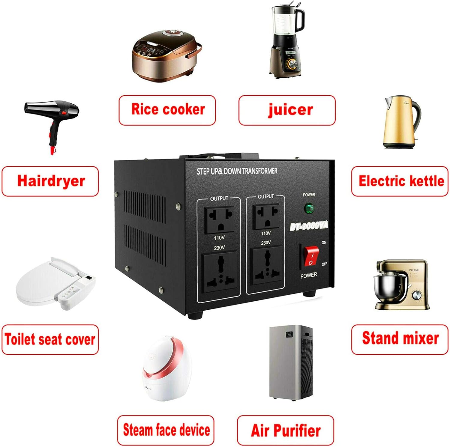 Exclusive Discount 80% Offer Anbull Voltage Converter 3000 Watt Voltage Transformer, 220V / 230V / 240 Volt to 110V / 120 Volt or 110V / 120 Volt to 220V / 230V / 240 Volt, Heavy Duty Step Up & Down Transformer Converter