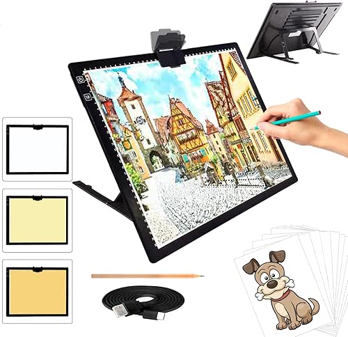 A3 Light Pad, Rechargeable Light Board for Diamond Painting, Tracing
