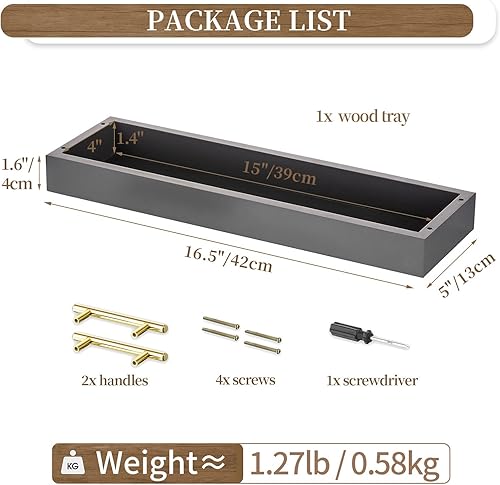 Vista 19 de Hanobe Bandeja rectangular larga y estrecha: bandejas decorativas rectangulares portavelas para decoración del hogar, bandeja blanca para centro