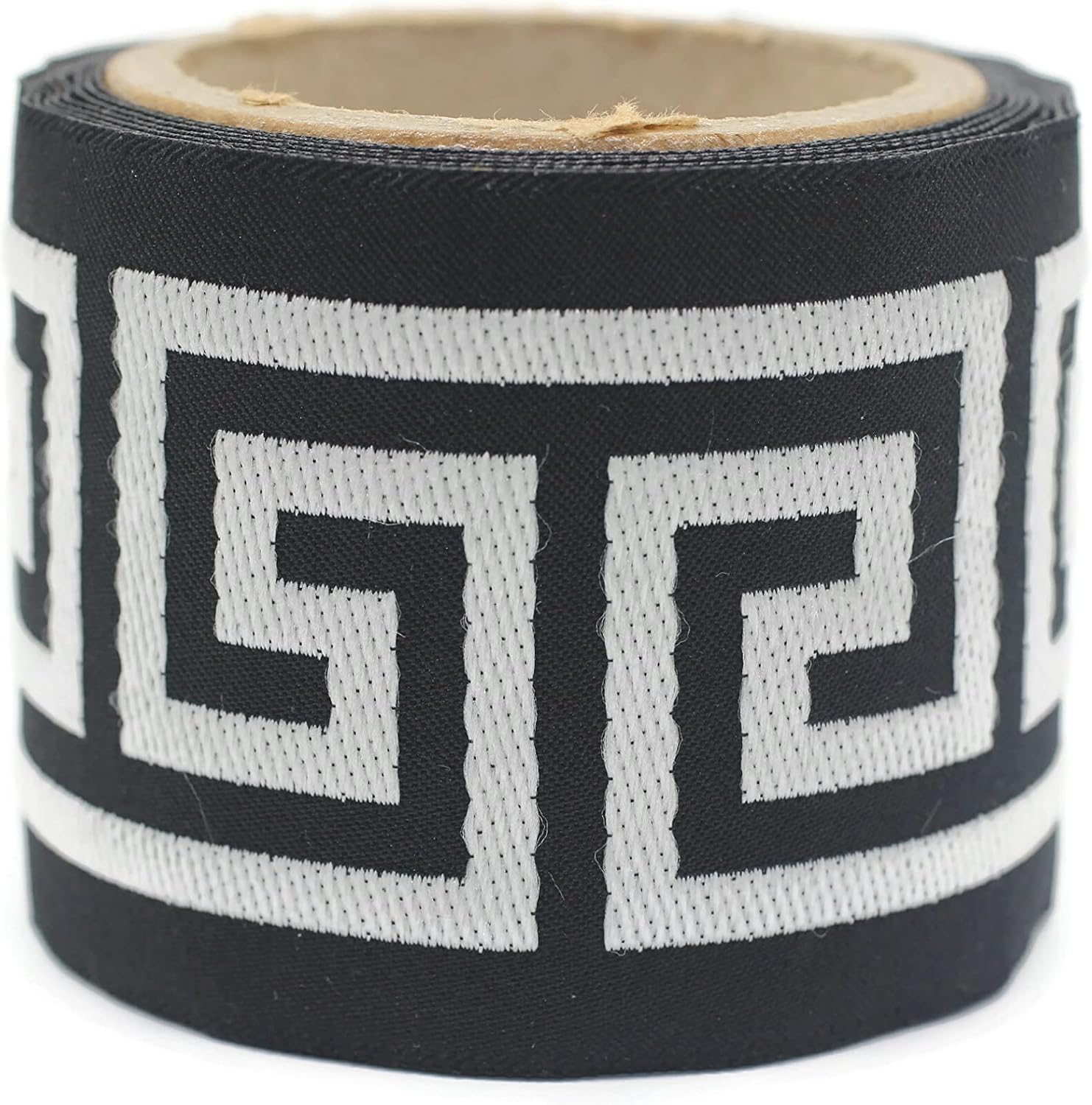 3.8 Yards Spool 2.7" Greek Key Drapery Trim Jacquard Ribbon for Your Drapes Curtains Drapery Banding Trim Tape V9 176