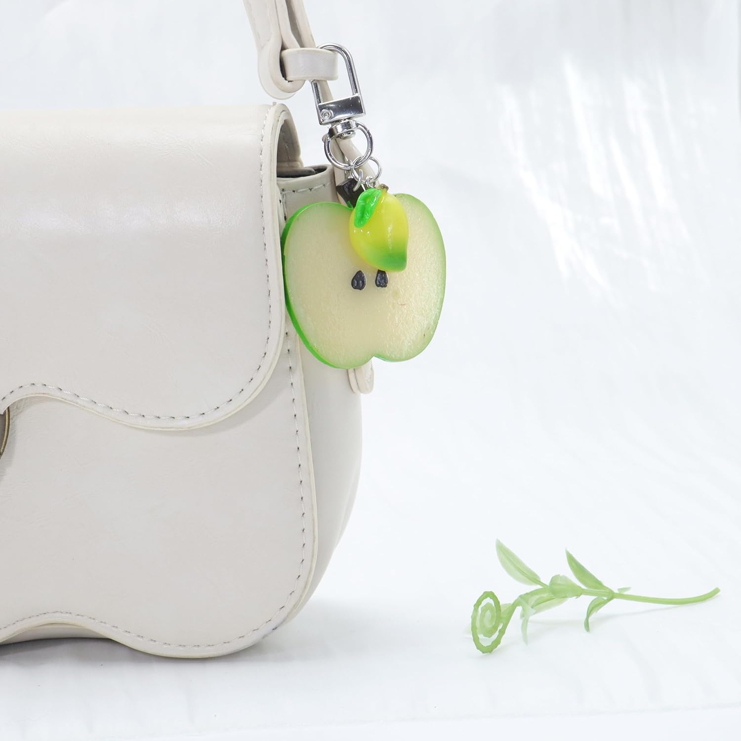 Cute Fruit Keychain, Purse Bag Charms for Handbag Cherry Strawberry Lemon Watermelon Pineapple Pumpkin Charm - Image 5