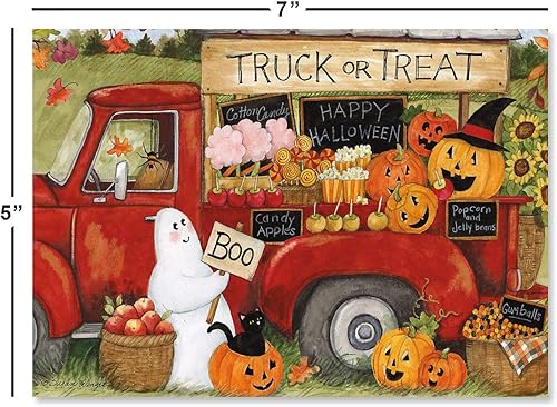 Miniatura 35 de Current Juego de 8 tarjetas de felicitación mágicas de lujo de Halloween – Juego de 8 tarjetas grandes de 5 x 7 pulgadas, paquete variado