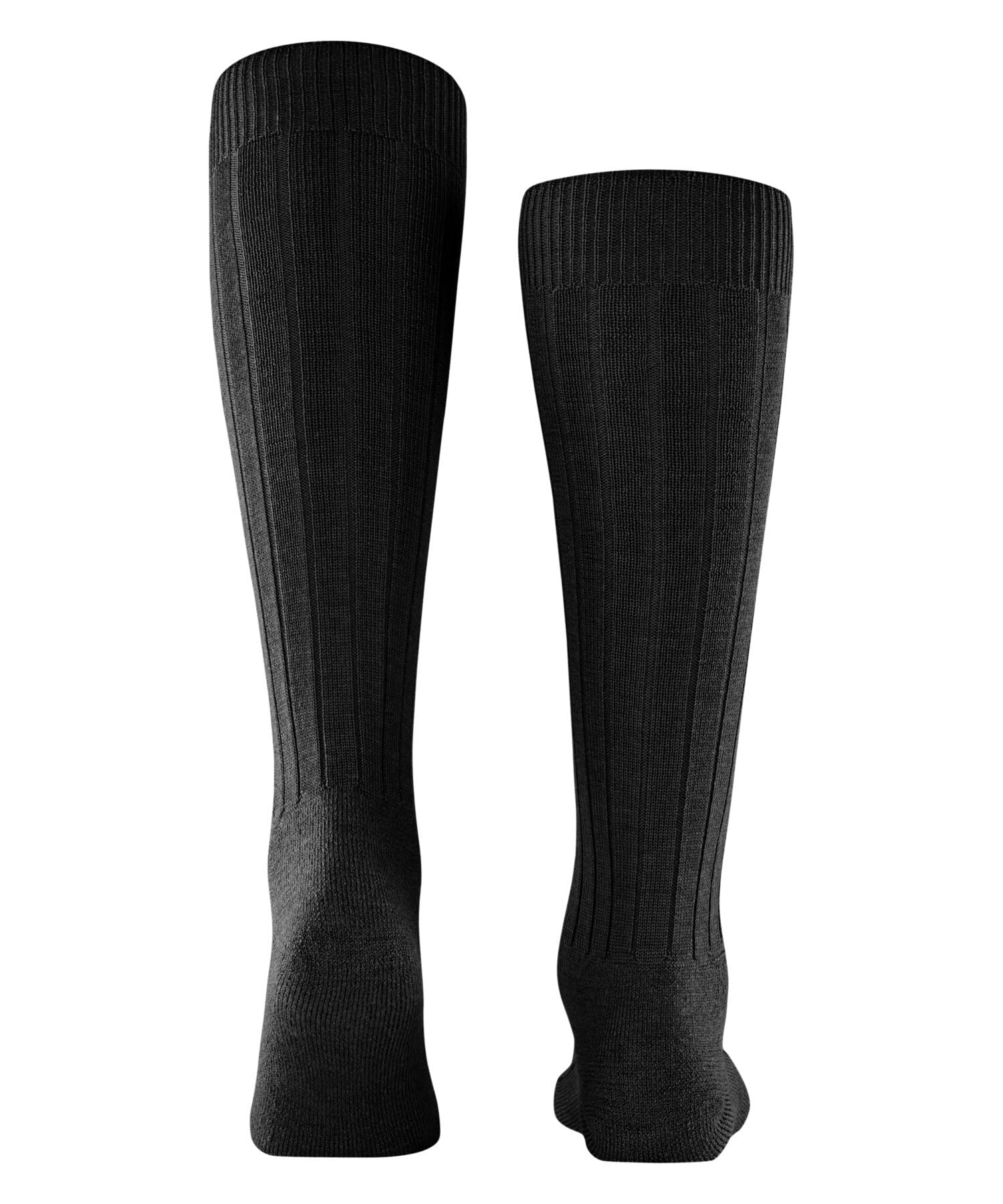 FALKE Teppich Im Schuh M Kh lana lisos 1 par, Calcetines largos Hombre, Negro Black 3000, 43-44