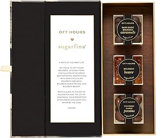 Sugarfina The Bourbon Collection 3 Piece Candy Bento Box, Non-Alcoholic, Bourbon-flavored Candy