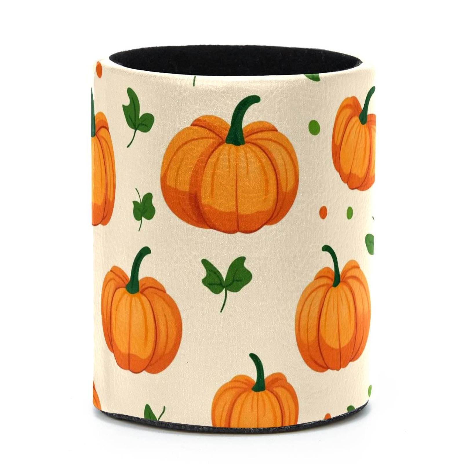 VAPOKF Round Pencil Holders for Desk, Pumpkin Pen Holders Pen Pot Makeup Brushes Storage Desktop Stationery Supplies Organiser for Home Office