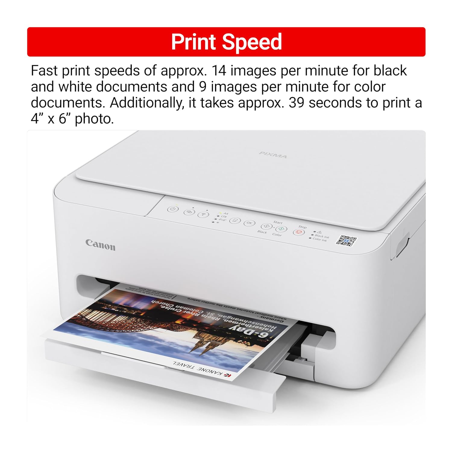 Canon PIXMA TS4320 Wireless Color Inkjet Printer for Duplex Printing, White – Cost Efficient Home Printer with Copier/Scanner, Compact Design, Easy Setup, 1 Year Limited Warranty, view 6