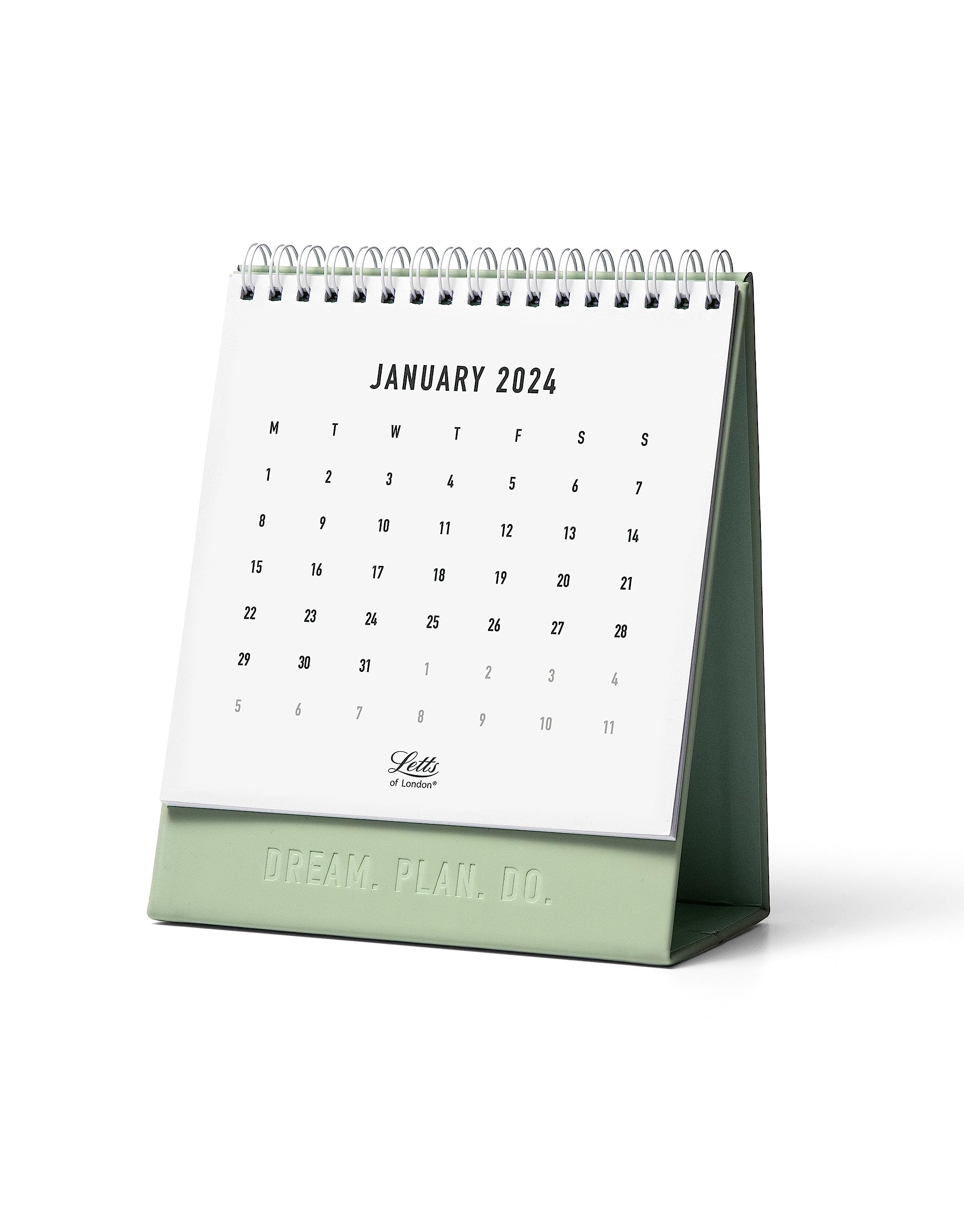 Letts Conscious 2024 Desk Calendar - sage