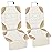 Sinvitron Car Seat Protector for Child Car Seat - Waterproof Non-Slip Leather Mat with 2 Mesh Pockets, Universal Seat Cover for Baby, Pets & Vehicles(2-Pack,Off-White)