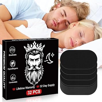 Mouth Tape for Sleeping - Sleep Tape, Mouth Strips Anti-Snoring, Strong but Gentle Adhesion for Women Men(32 Strips)