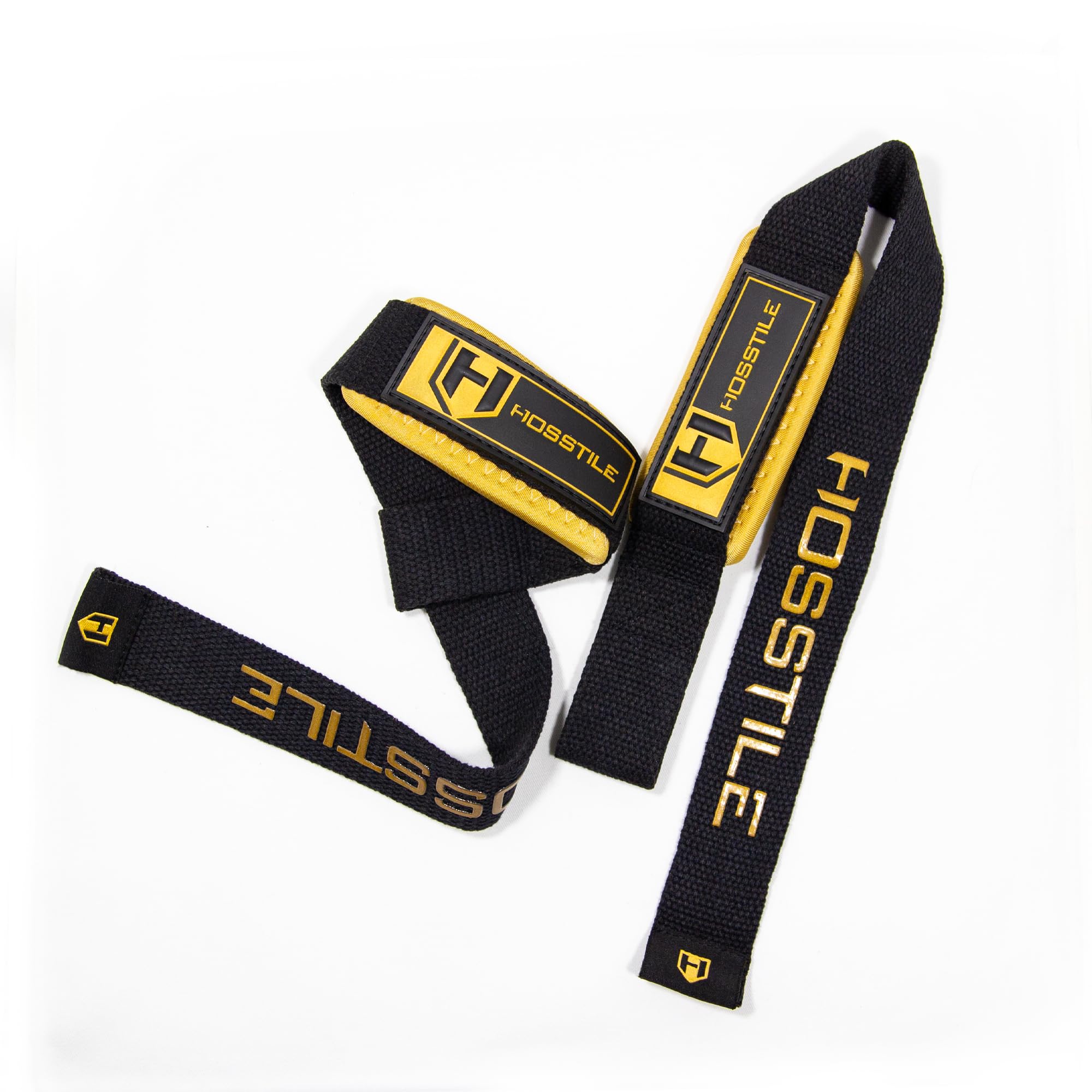 HOSSTILE Correas de muñeca acolchadas para levantamiento de pesas, culturismo, entrenamiento de gimnasio, entrenamiento de fuerza, peso muerto y entrenamientos de fitness, extralargas, duraderas,