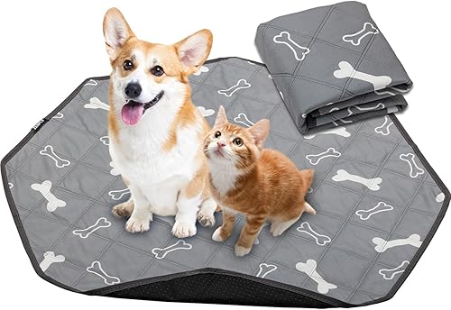 Almohadillas para orina de perro para cachorro, reutilizables, lavables, forro y alfombra, protección del suelo, impermeable, lavable a máquina,