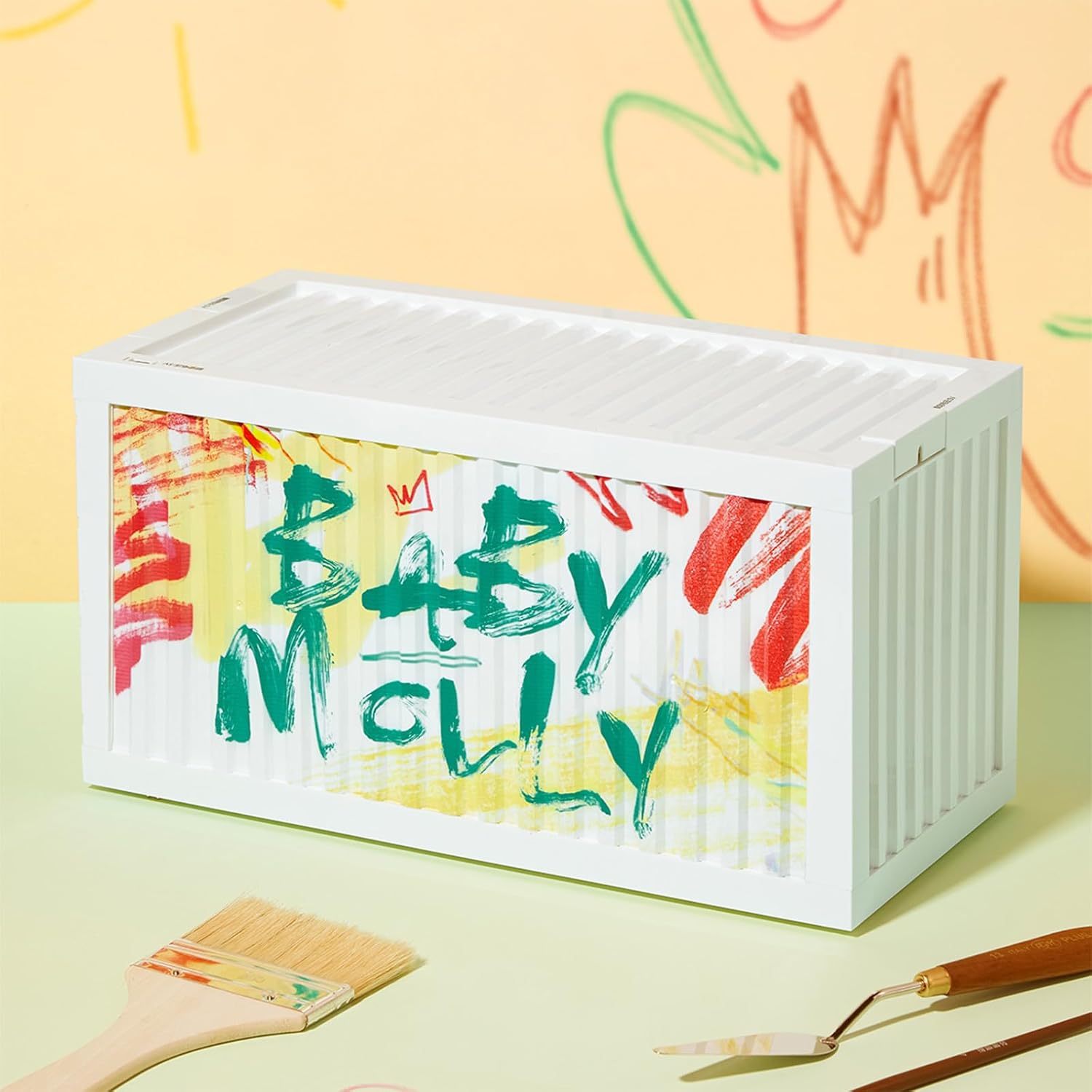POP MART Baby Molly When I was Three! Series-Luminous Display Container, Display Container Case for Blind Box Toys Collection