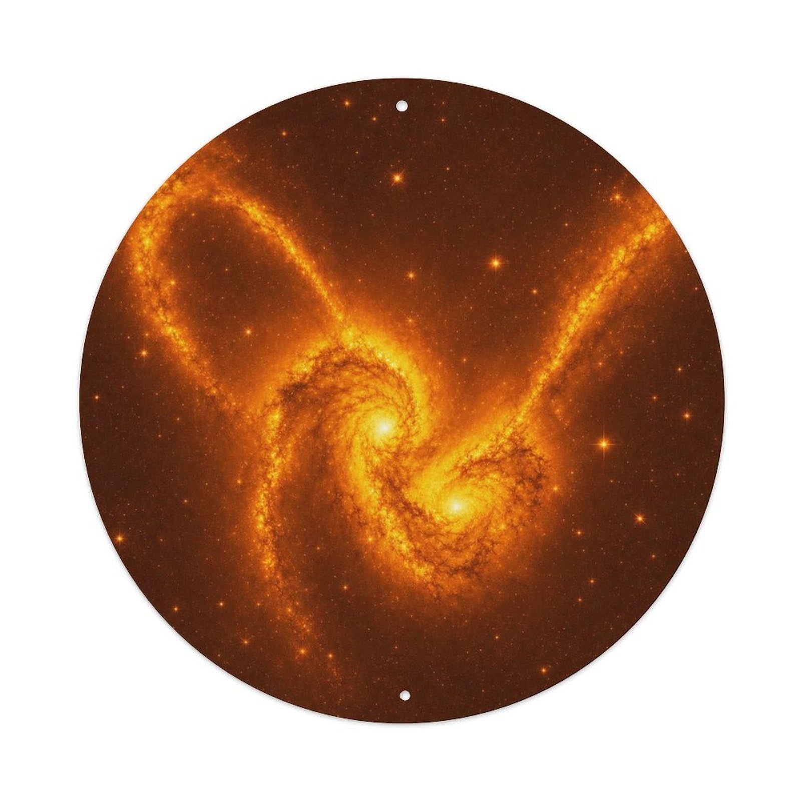 Odgynaw 8X8inch(20X20cm) Cosmic Antennae Galaxies Telescope View Astronomy Space Metal Tin Sign