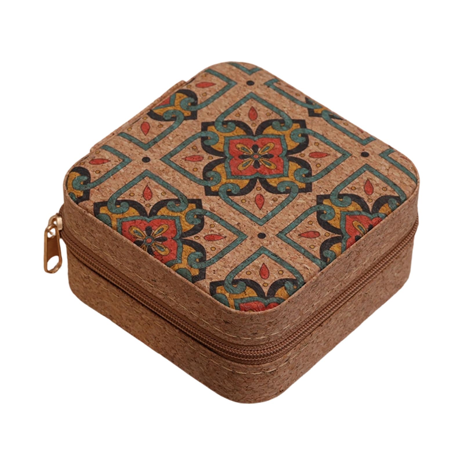 Inspired Leather Jewelry Box Travel Storage Earrings Necklace 10x10x5cm Retro Jewelry Storage Box