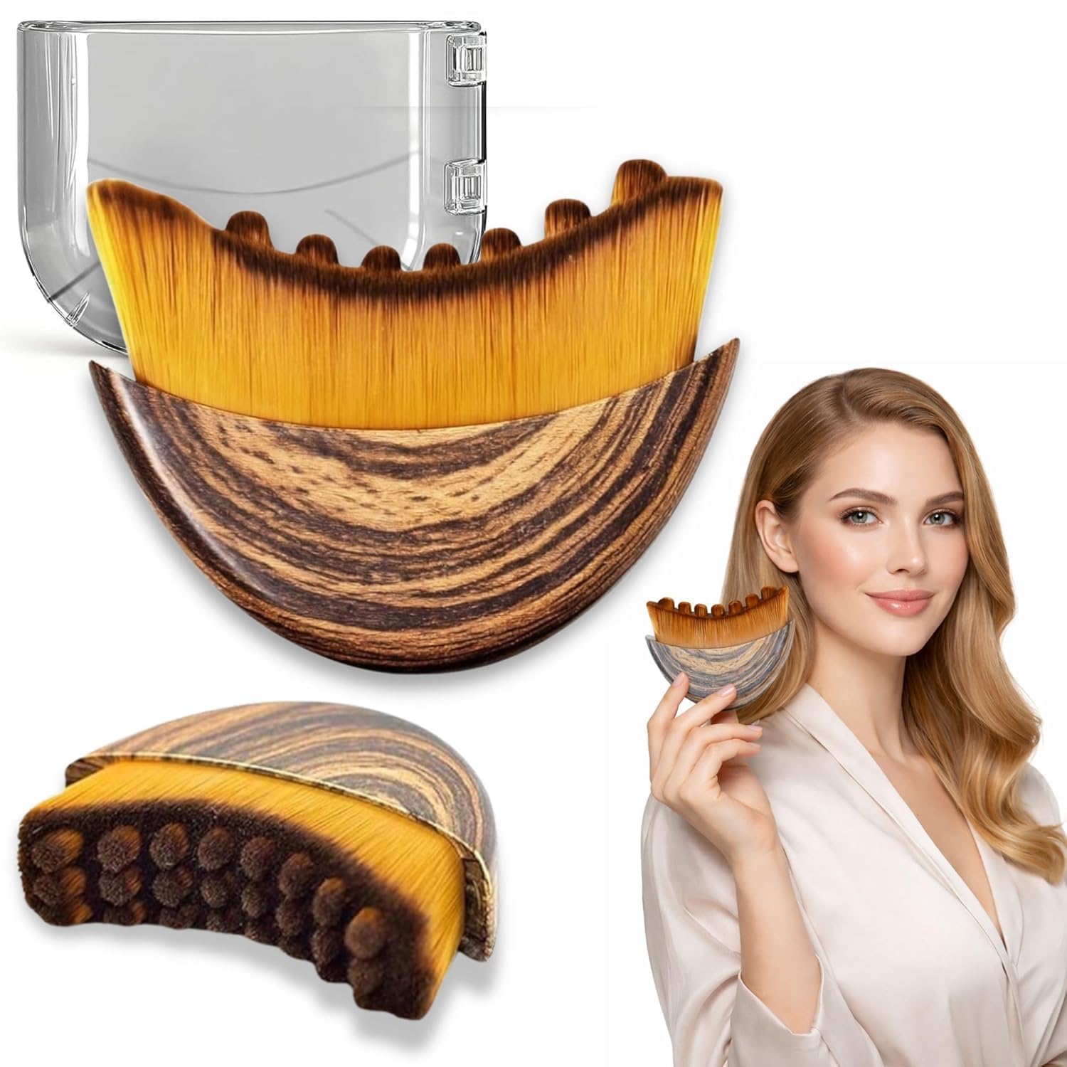 Lymphatic Contour Face Brush for Sculpting & Drainage – Facial Massager for Jawline, Chin & Neck – Reduces Puffiness, Promotes Detox & Lift – Soft Bristles, Improves Skin Glow, Includes Travel Case, Pack of 1-image-18