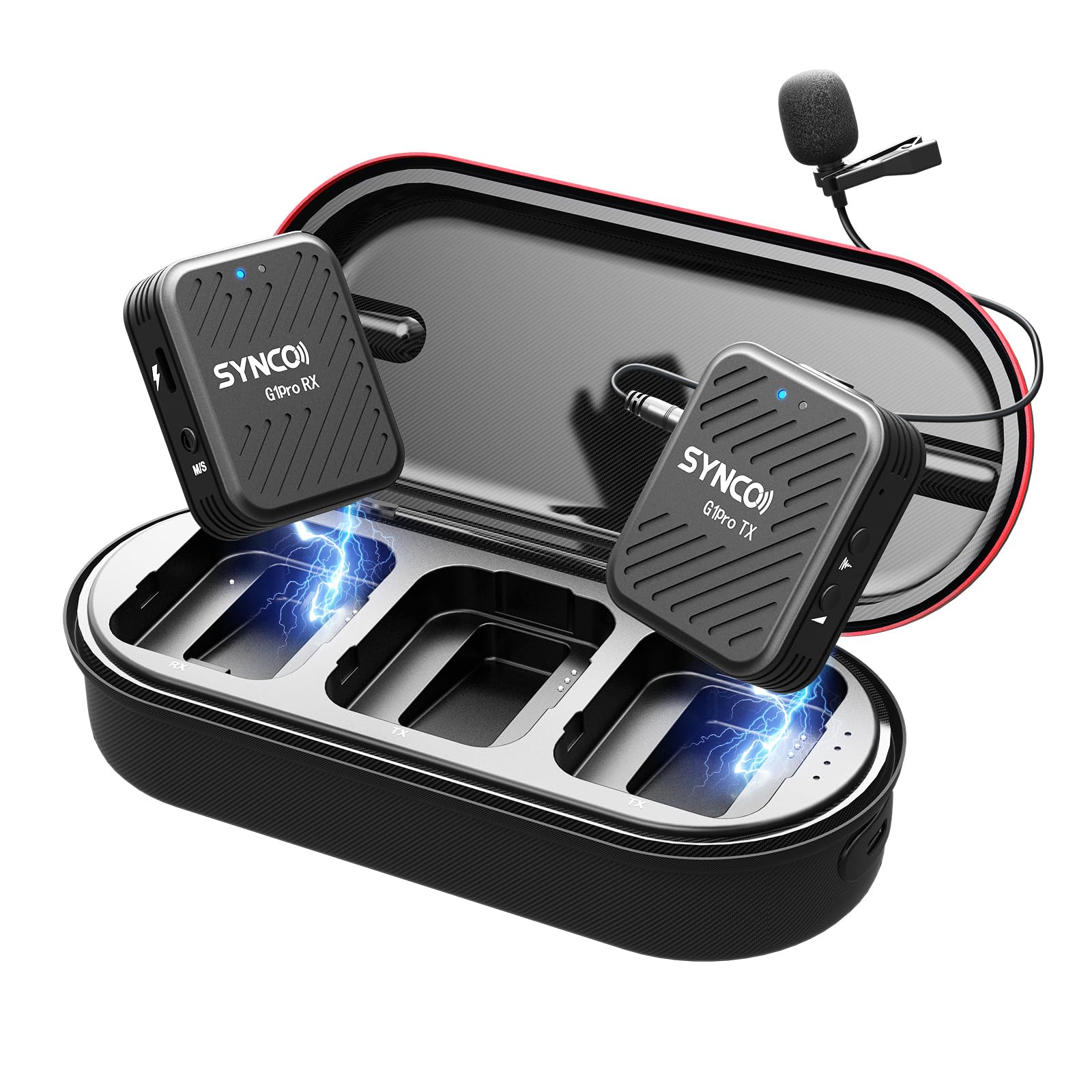 synco g1a1a2 kabelloses lavalier-mikrofon mit usb-c-anschluss und windschutz für smartphone und kamera