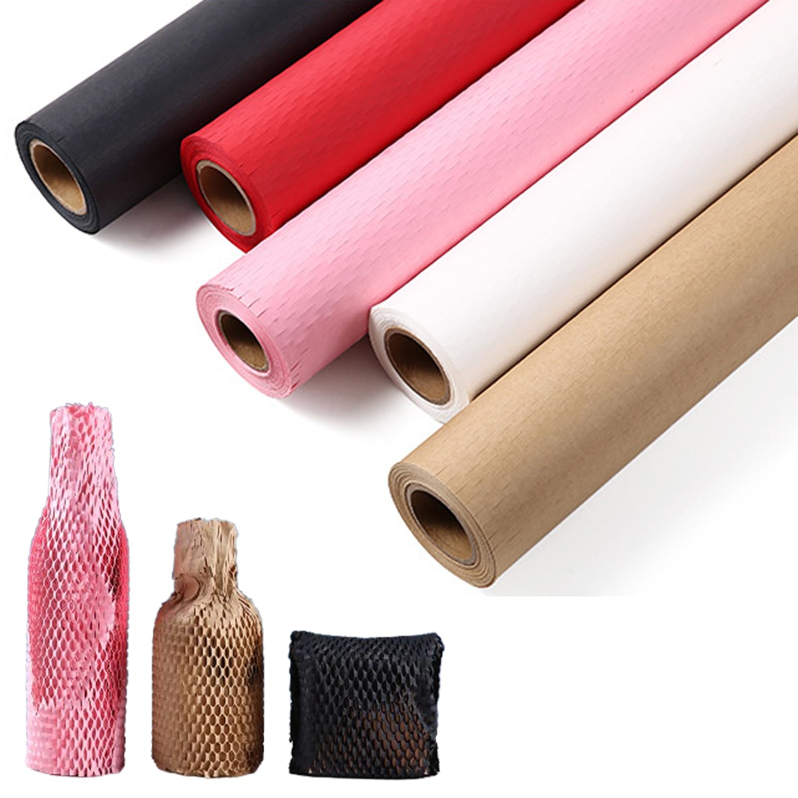 Rollo De Papel De Embalaje De Nido De Abeja, Papel De Embalaje De Nido De Abeja Sostenible, Ancho 50 Cm, Rollo De Papel De Burbujas Marrón, Papel De Burbujas Para Mudanzas Y Embalaje De Objetos