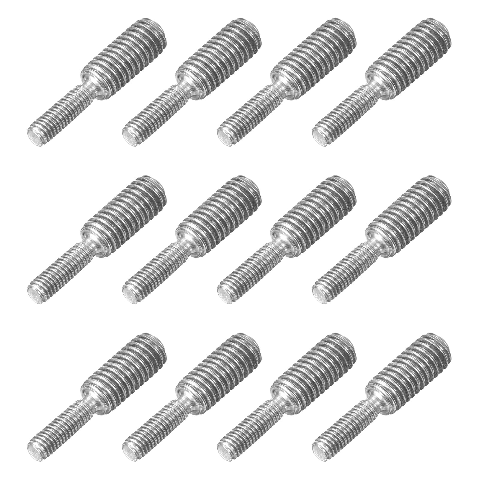 sourcing map Double End Threaded Stud Screw Bolt M3x10mm to M5x10mm 12Pcs — image 1