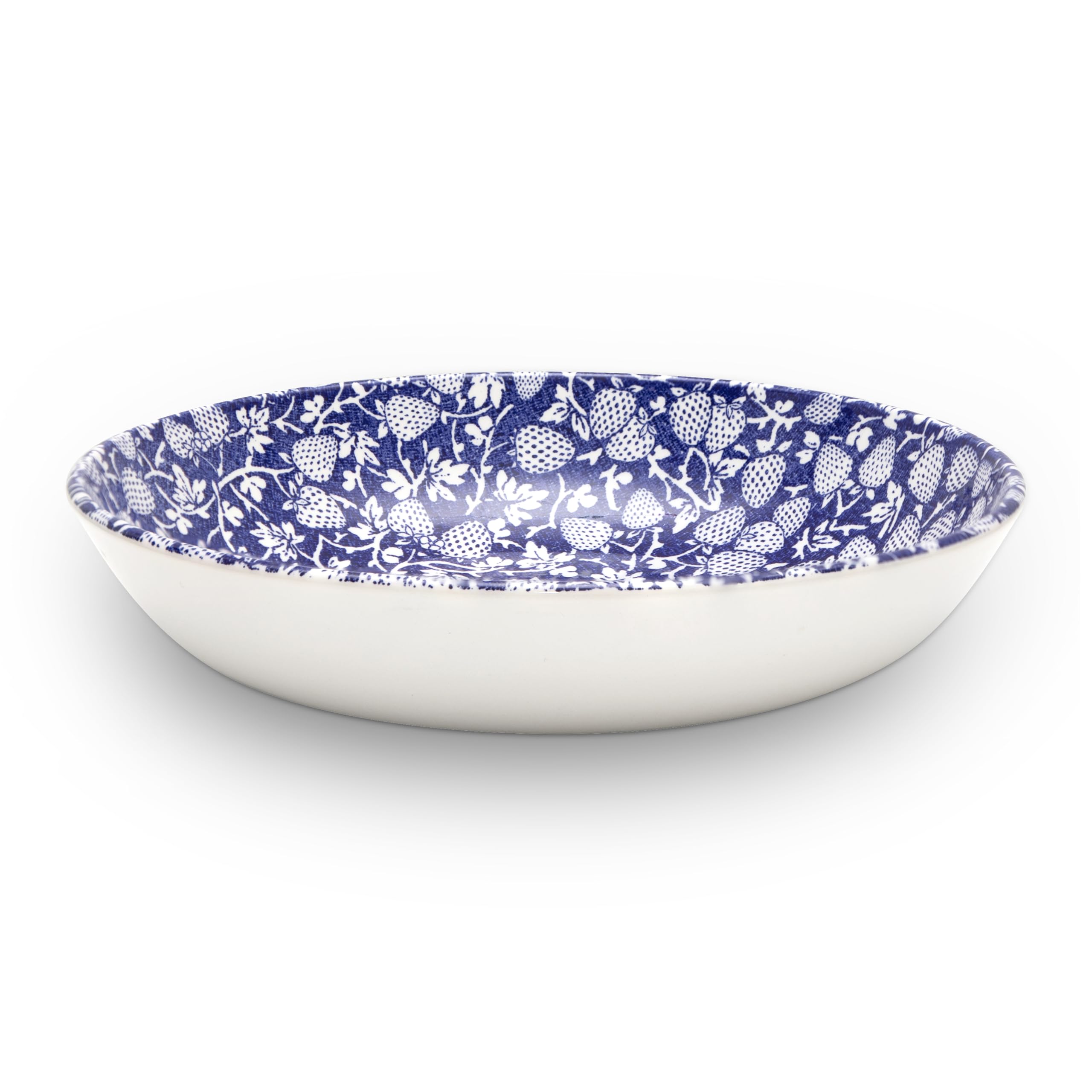 Wade Eton Pasta Bowl with Blue Strawberry Design, Crafted from Earthenware, Made in Stoke-on-Trent, 22.5m, Blue