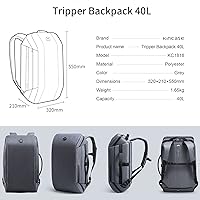 Vista 6 de KORIN ClickPackPro - Mochila antirrobo para laptop, impermeable, con puerto de carga USB, bloqueo TSA..