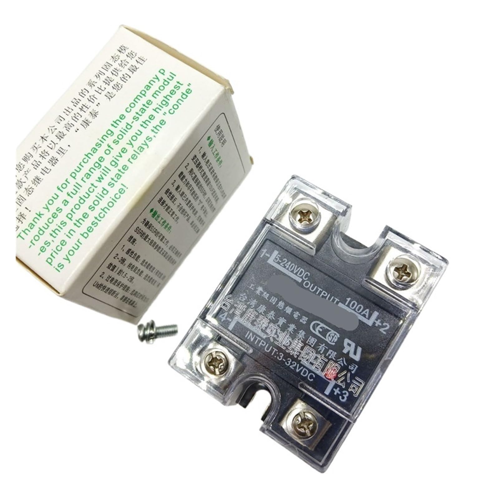 Relais à semi-conducteurs SSR-100DD NISZA 100A réel DC-DC 3-32V vers 12-240V