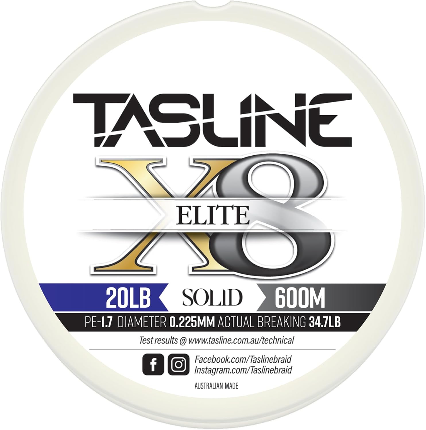 Elite Pure Spectra Solid 8X Strand Braided High Power Premium Fishing Line