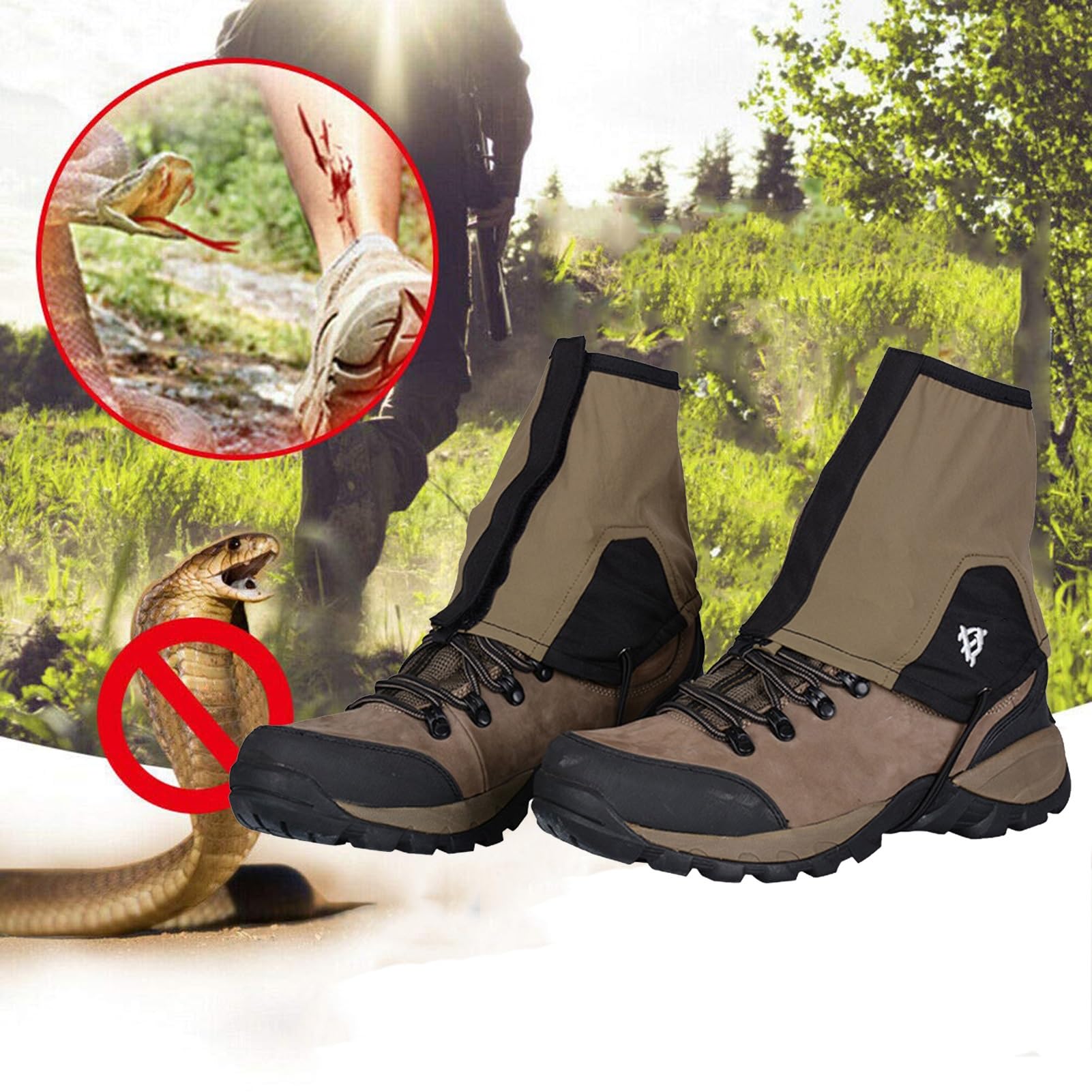 Guêtres De Jambe, Guêtres De Botte Imperméables Couvre-Raquettes De Neige for Hommes Et Femmes, Adaptées À La Randonnée, À l'escalade, Au Trekking, À La Pluie Et À La Neige