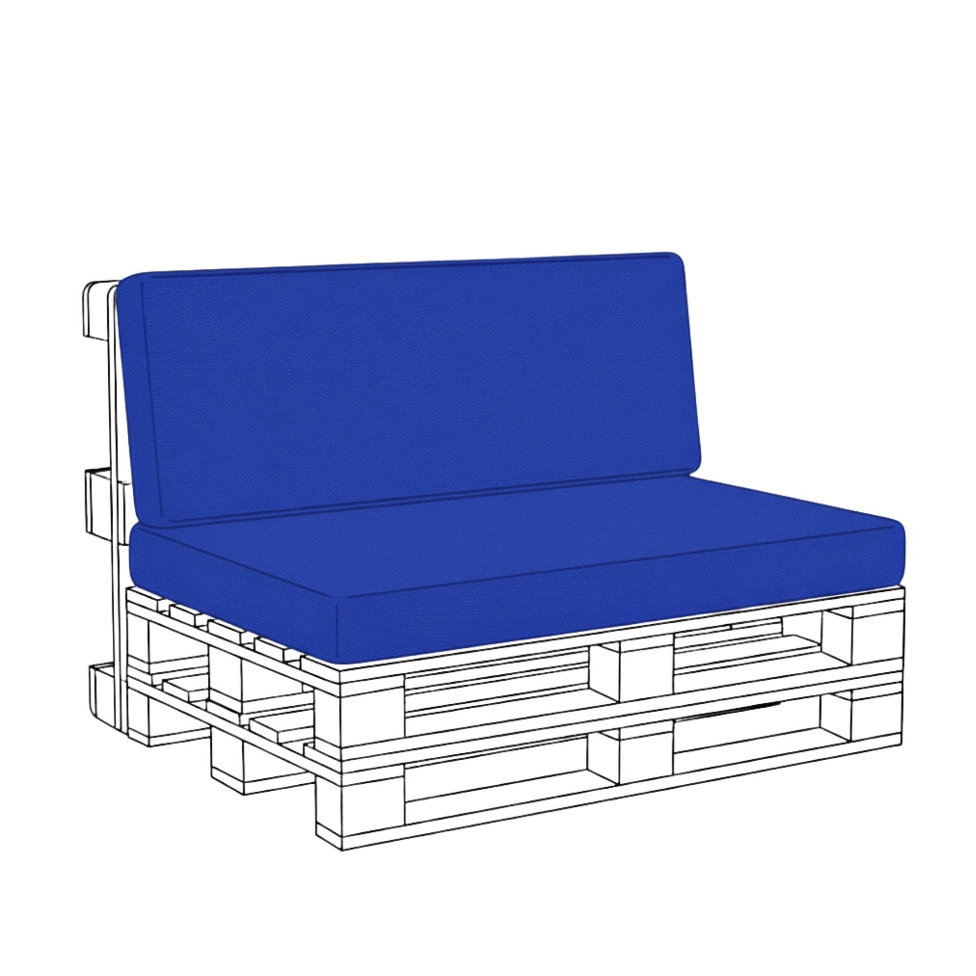 Kosiproducts Pallet Seating Pads & Back Cushions Water Resistant Soft Polyester (Seat Only, Royal Blue)