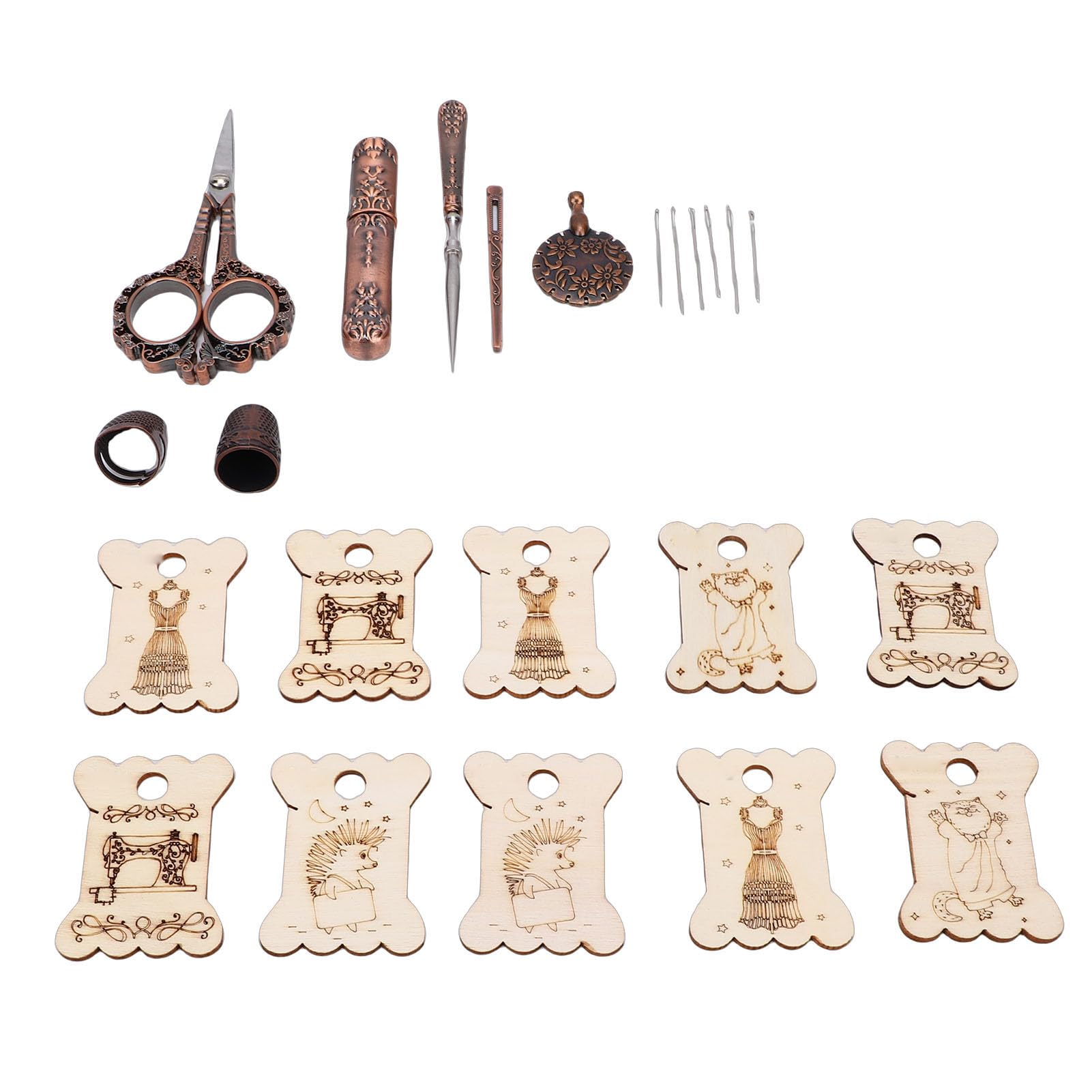 Vintage-Stickscheren-Set, antike Nähwerkzeuge zum Basteln