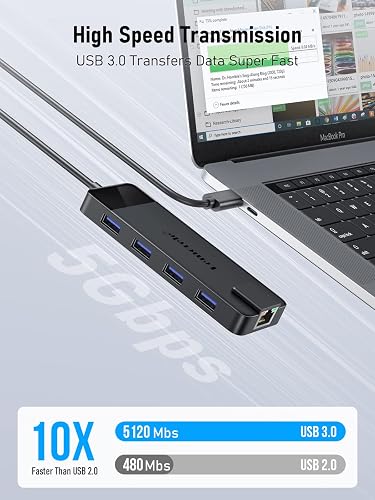 Lemorele Laptop Docking Station,10 in 1 USB C Hub with 1Gbps Ethernet - 5