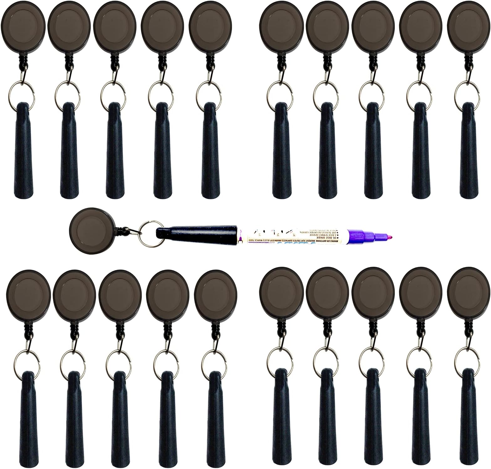 Aster 4 Pack Heavy Duty Retractable Pull Pen Pencil Holder