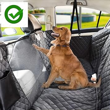 KOZI PET Water Proof Technology Tafta Black Fabric Car Seat Cover for Dog/Cat for Hatchback Cars (Black)