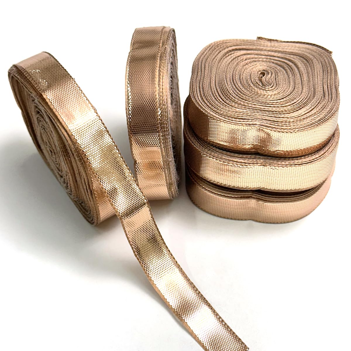 EmbroideryMaterial Gota Patti Laces and Borders for Saree, Dress, Piping, Dupatta, Kurta & Clothing Embellishment (110 Meter, 1.3CM), Rose Gold