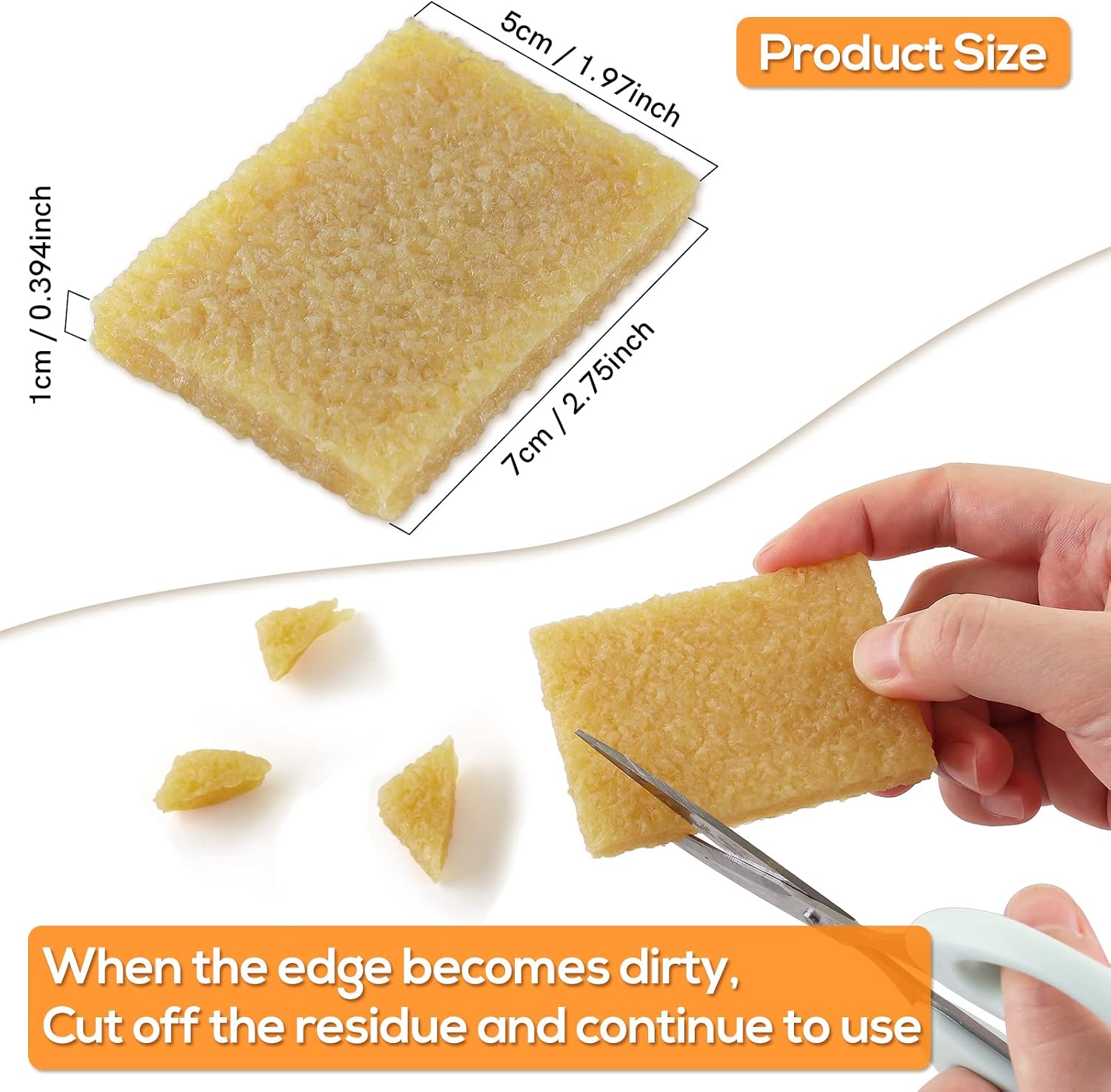 4 PCS 5x7cm Soft Scrapbook Craft Adhesive and Residue Eraser Adhesive Remover Rubber Cleaning Eraser Glue and Residue Eraser Sponge Shaped Craft Tool