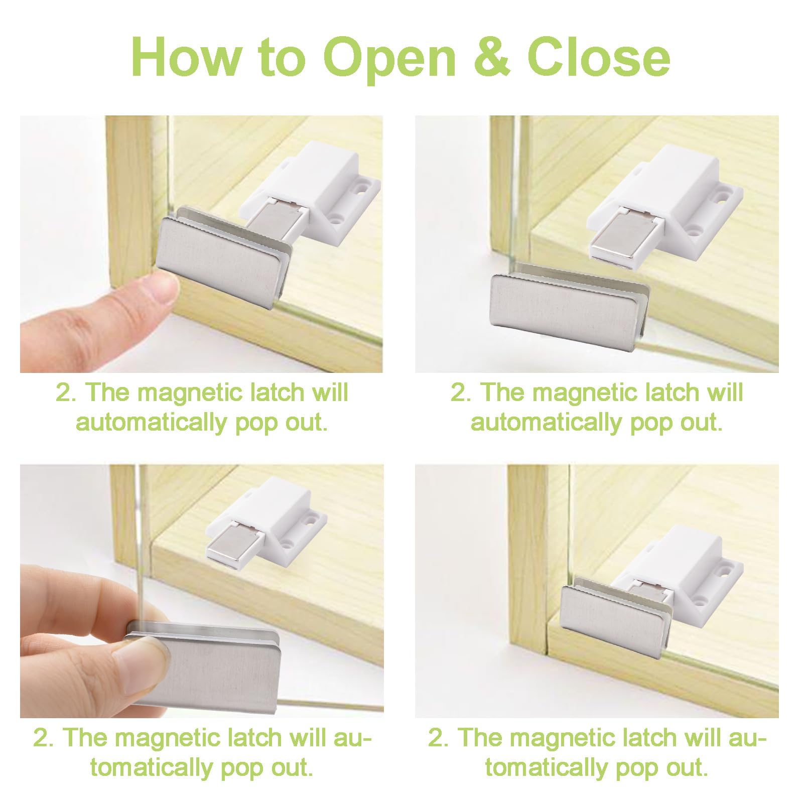 Loqueteau magnétique D7/GP 9 pour portes en verre HETTICH