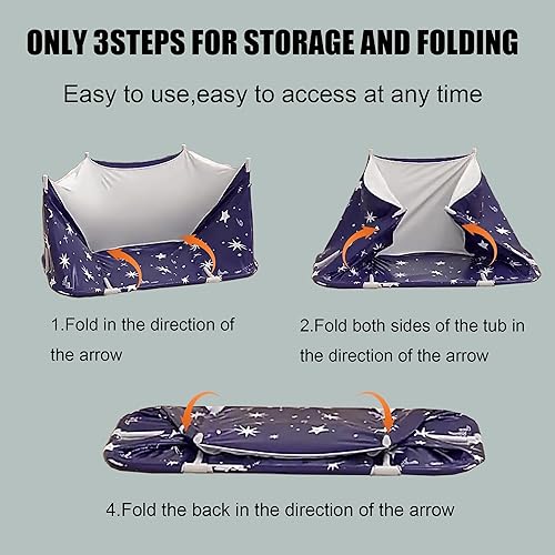 Miniatura 3 de Bañera portátil, bañera plegable para adultos, baño familiar separado, bañera de terapia de spa para cabina de ducha, spa caliente y bañera de