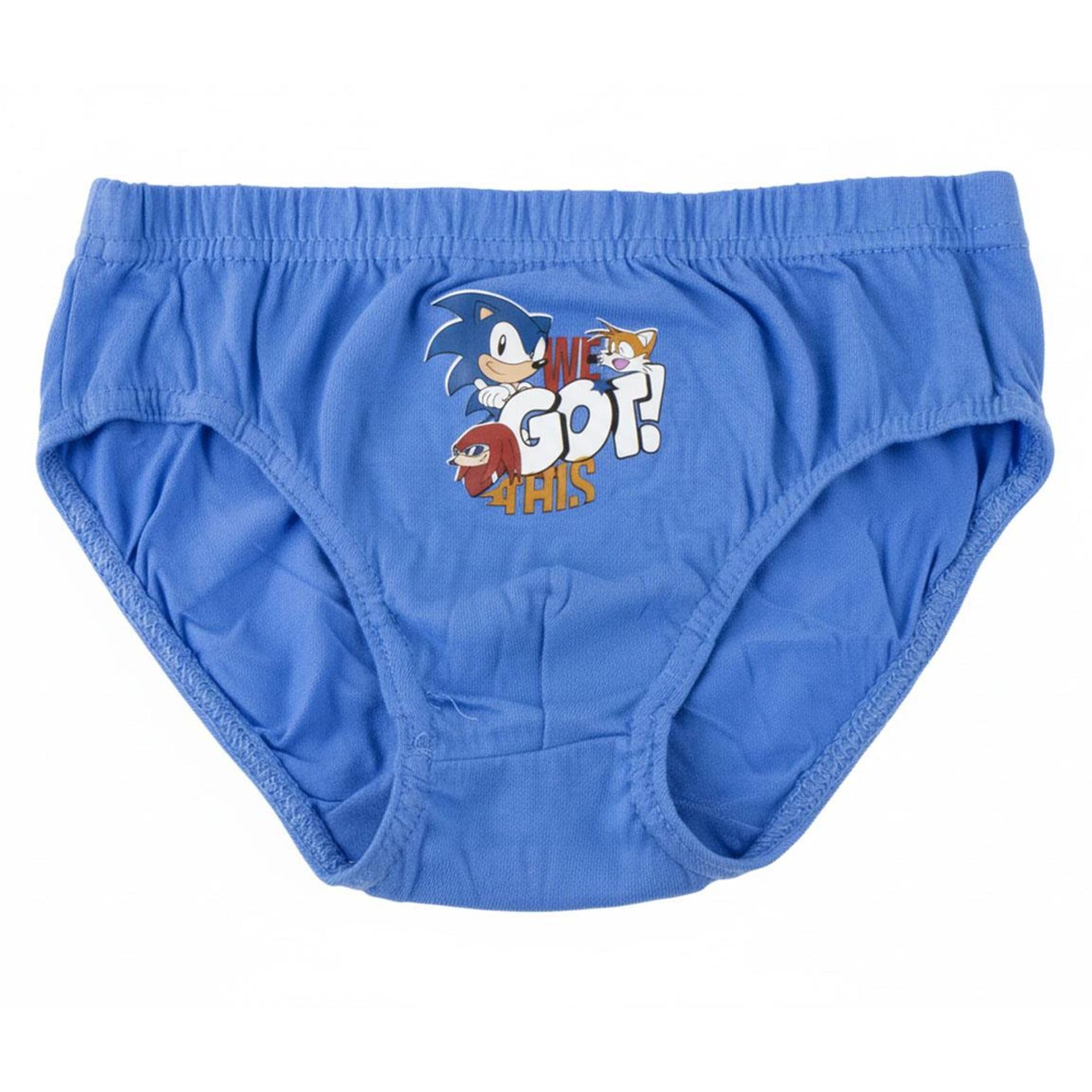 Pack 5 Calzoncillos y Neceser Sonic - Ropa Interior Niña Algodón Suave y Transpirable, Braguitas Disney Ajustables y Cómodas, 2-3 Años