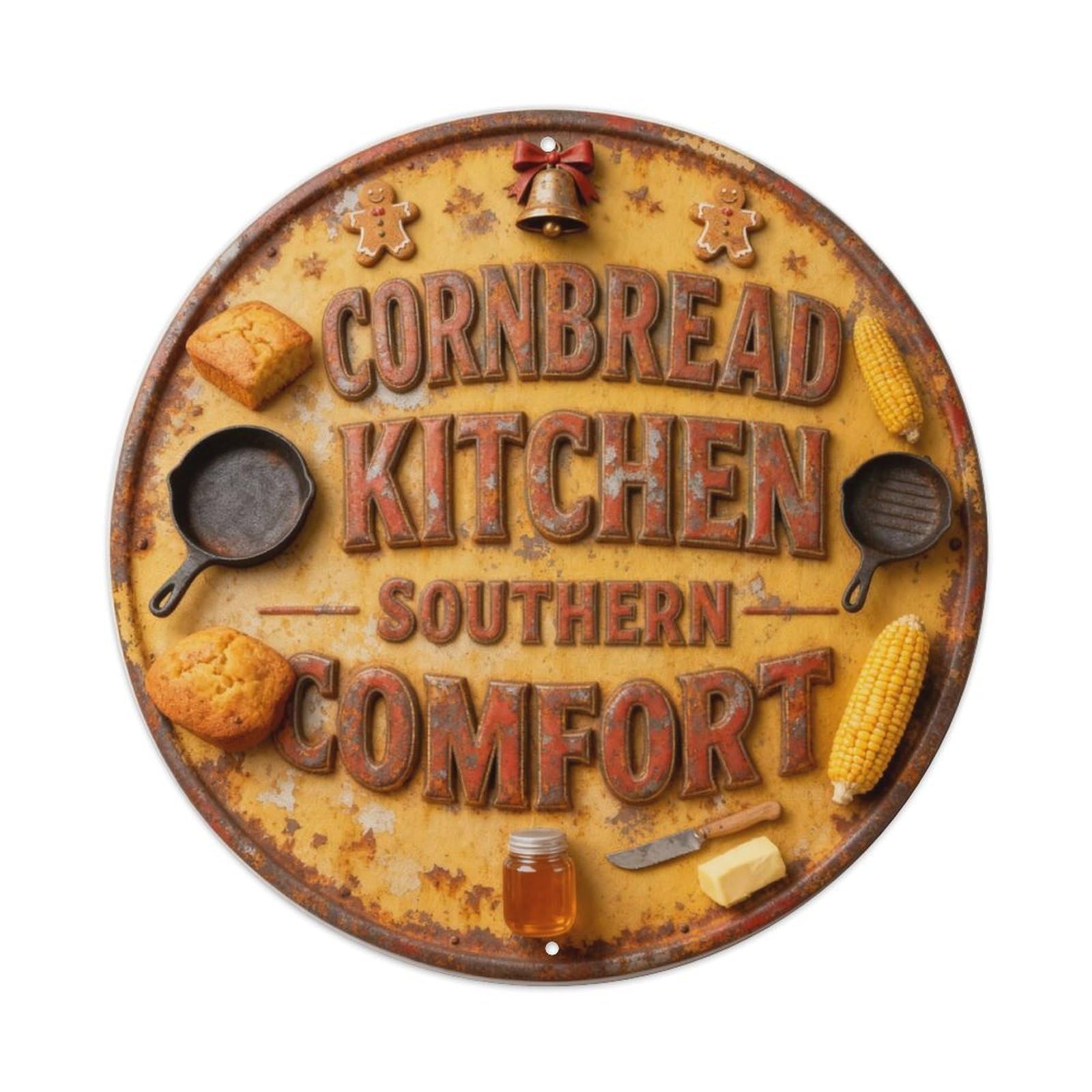 CORNBREAD KITCHEN SOUTHERN COMFORT Metal Tin Sign Plaque
