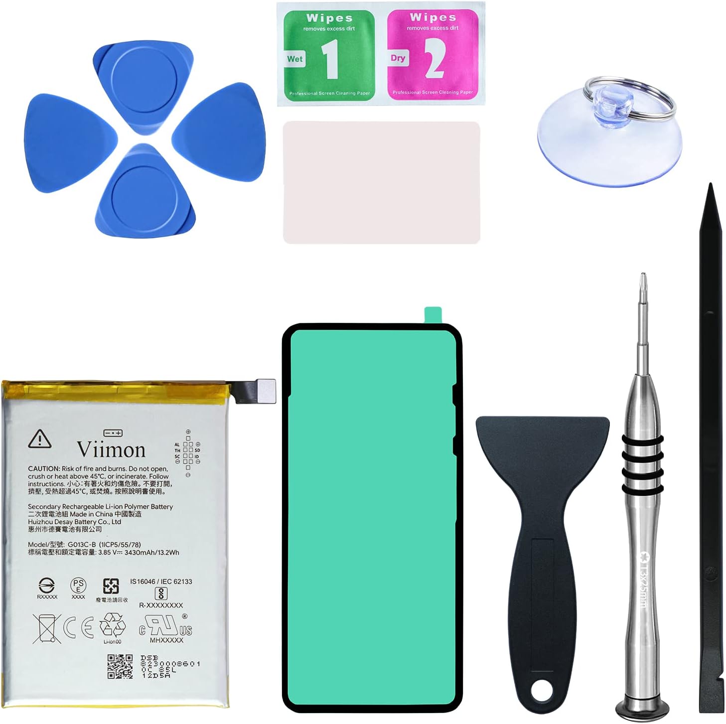 for Pixel 3 XL Battery Replacement Kits Compatible with Google Pixel 3 XL G013C with Adhesive and Repair Tool Kits