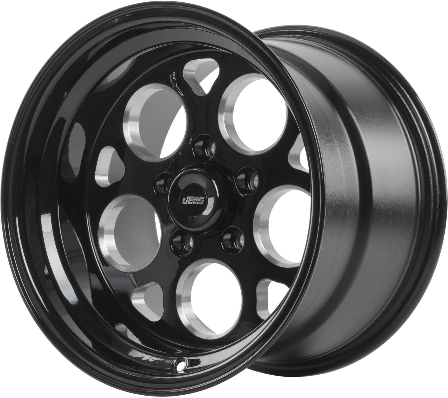 JEGS SSR Mag Wheel 15in.x 10in.| 5 x 4.5in.Wheel Bolt Pattern Spacing | 5.5in.Backspacing | | 0 mm Offset | Black Finish | 3.27in.Center Bore | Includes Center Cap