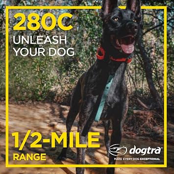 Dogtra 280C Waterproof 127-Level Precise Control LCD Screen 1/2-Mile Remote Training Dog E-Collar
