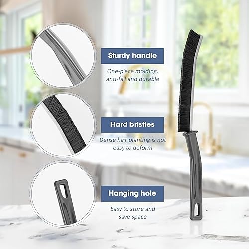 Miniatura 6 de LATVIN Cepillo de limpieza de huecos, herramienta multifuncional de cepillo de limpieza de hendiduras de cerdas duras, herramientas de cepillo de