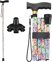 Vista 15 de Walking Cane PANZHENG Cane for Man/Woman Mobility & Daily Living Aids 5-Level Height Adjustable Walking Stick Comfortable Plastic T-Handle