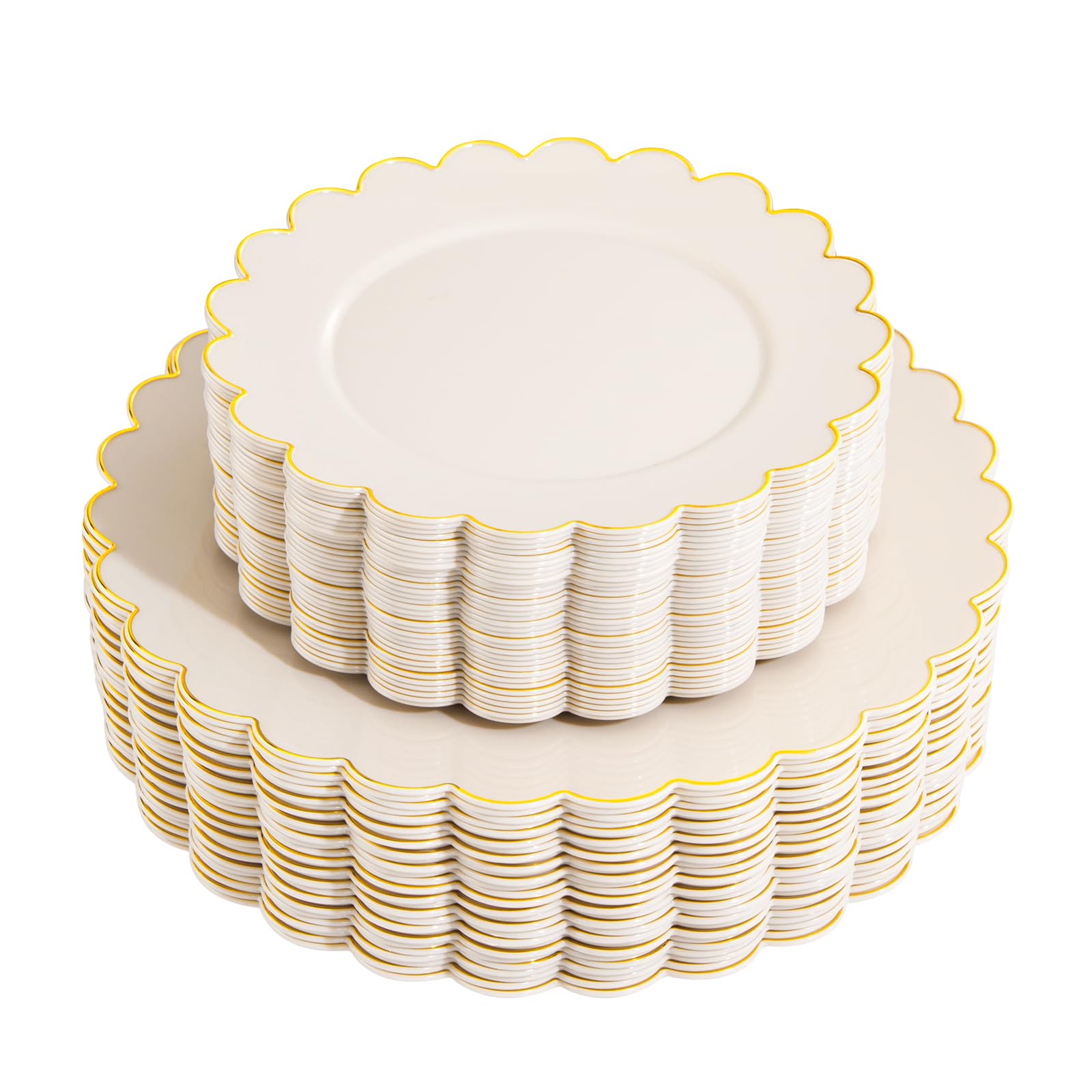 Amazon.com: LIYH 60 Pcs Ivory Plastic Plates for Party - Ivory