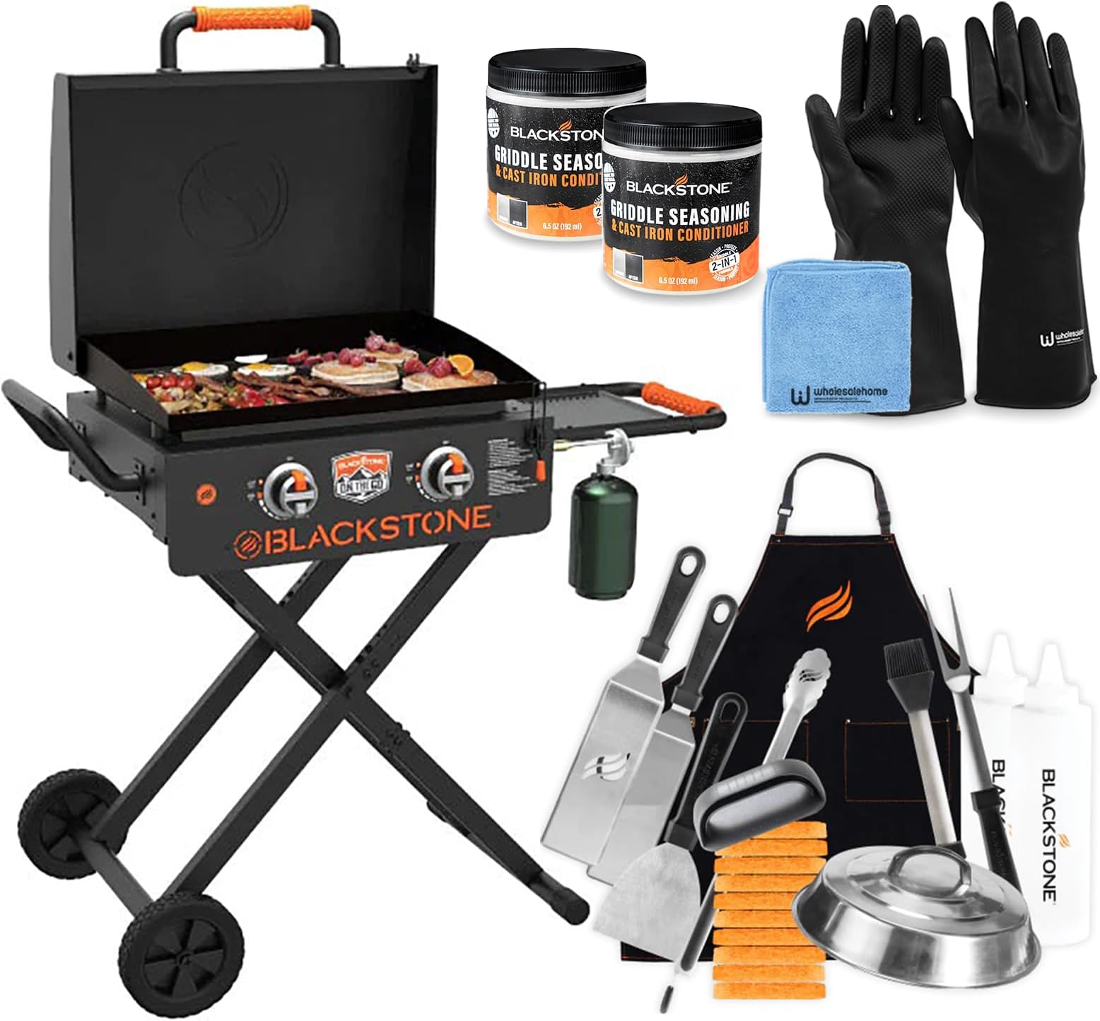 22 inch Blackstone Griddle with Hood and Grill Stand