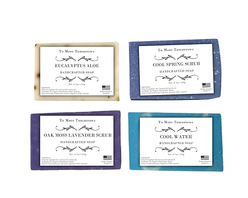 Jabón de barra para hombre, jabones para hombres, 100% natural, manteca de karité orgánica, jabón, regalo, fabricado en los Estados Unidos, 4.7