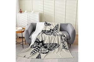 Death Moth Throw Blanket: Gothic Decor for a Mysterious Ambiance