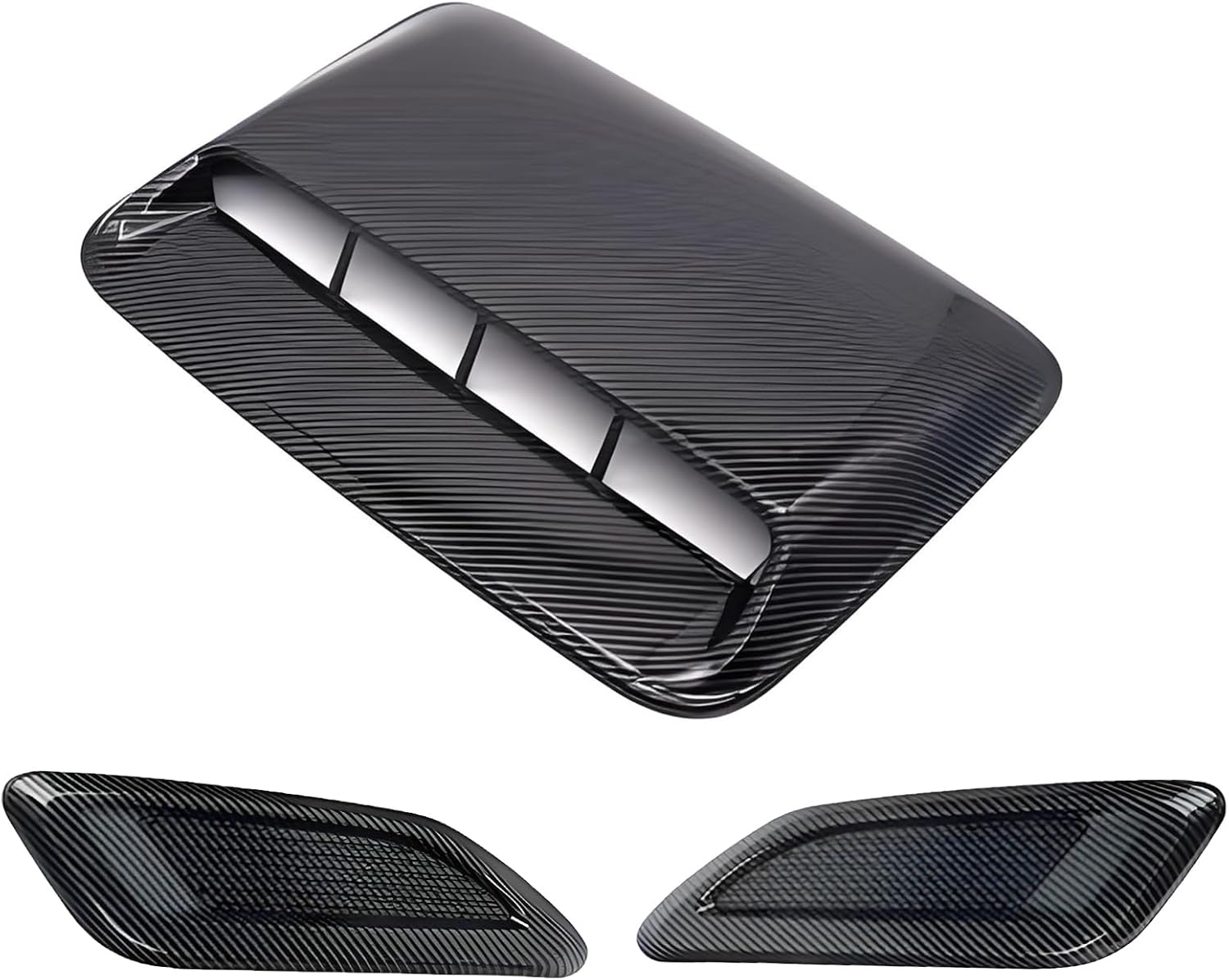 Car Hood Air Outlet Decoration Parts Nose Cover Air Outlet Modification Hood Air Outlet-carbon fiber